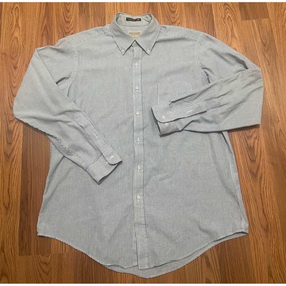Woodward Shirt Mens Extra Large Oxford Stripe Button Down Made In USA